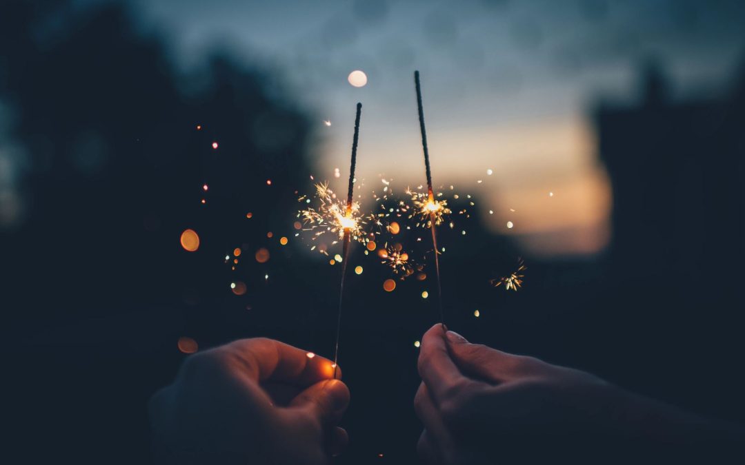 Two Hands holding sparklers